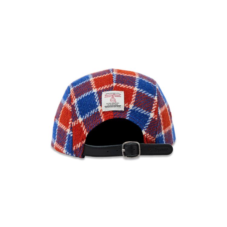 Supreme Harris Tweed Camp Cap Red Plaid