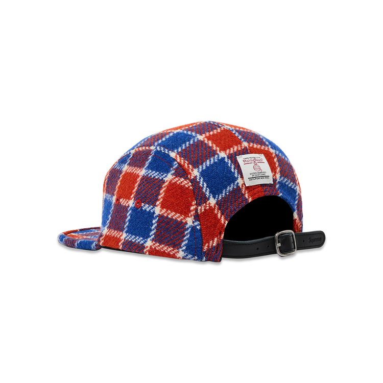Supreme Harris Tweed Camp Cap Red Plaid