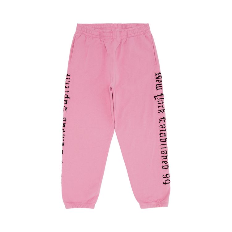 Supreme Contrast Cutout Sweatpant Pink