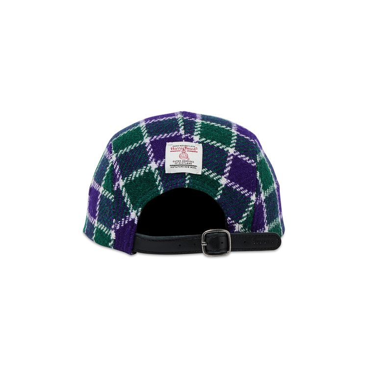 Supreme Harris Tweed Camp Cap Green Plaid