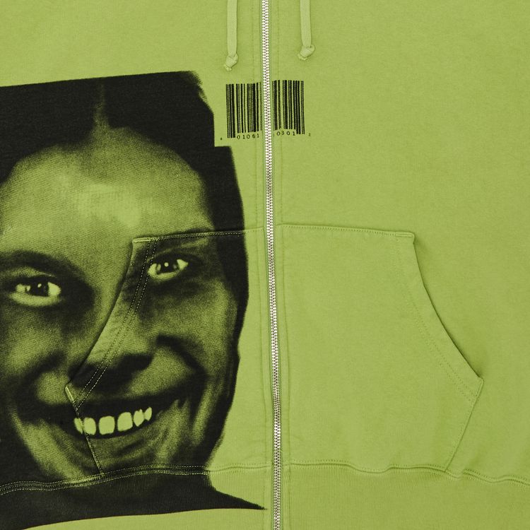 Supreme x Aphex Twin Zip Up Hooded Sweatshirt Lime