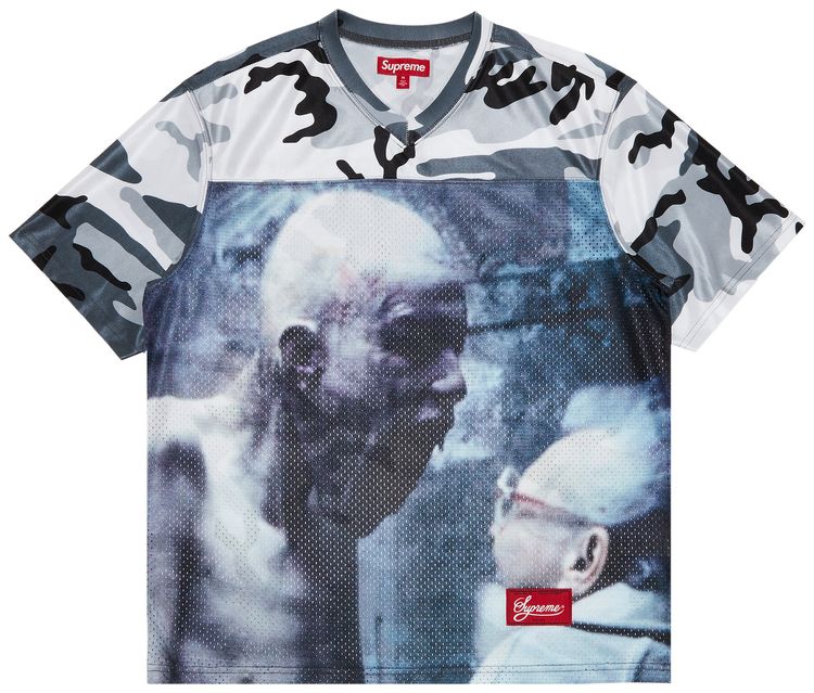Supreme x Aphex Twin Football Jersey Snow Camo