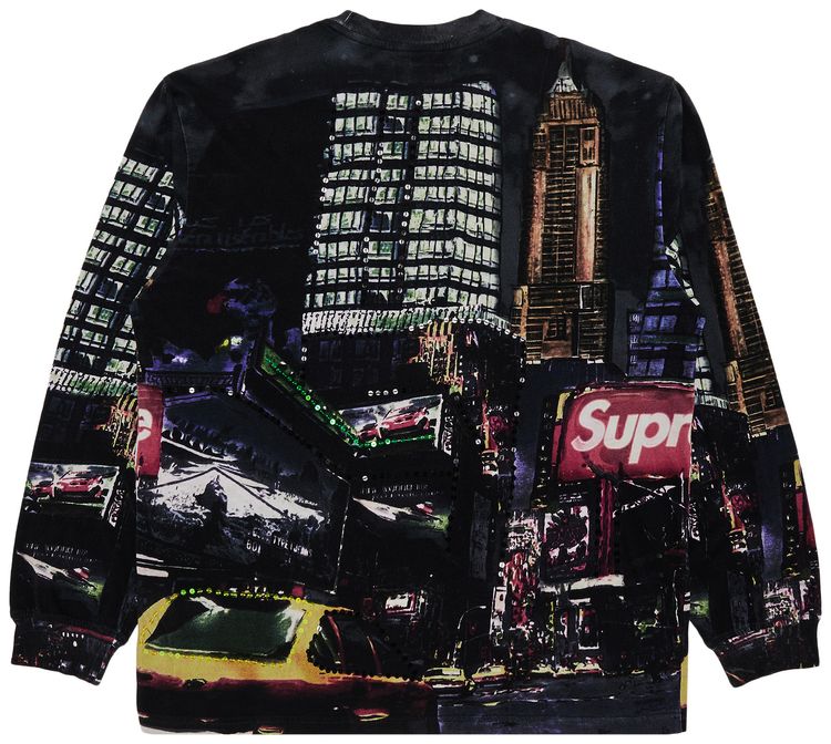 Supreme Skyline Sequin Long Sleeve Top Night