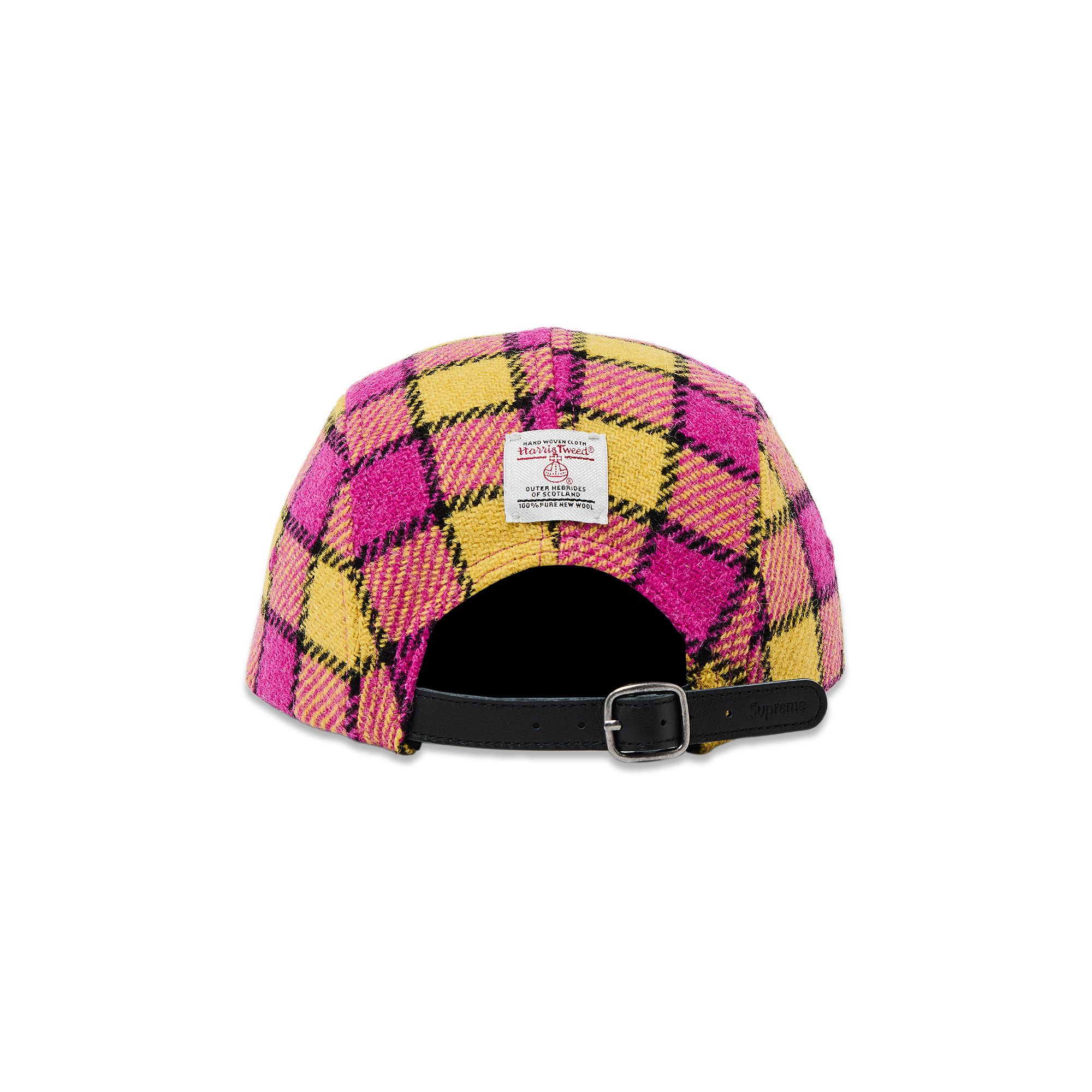 Buy Supreme Harris Tweed Camp Cap 'Pink Plaid' - SS25H39 PINK
