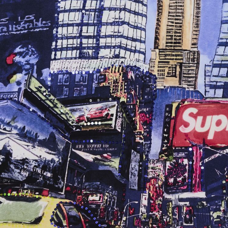 Supreme Skyline Sequin Long Sleeve Top Day