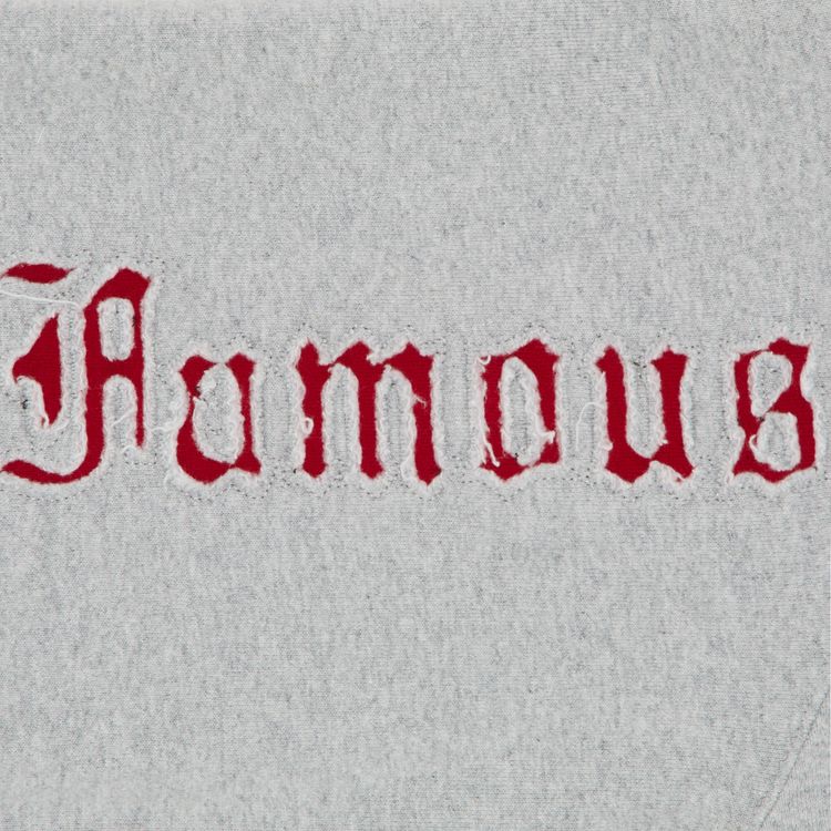 Supreme Contrast Cutout Hooded Sweatshirt Heather Grey