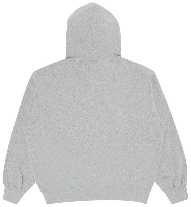 Supreme Contrast Cutout Hooded Sweatshirt Heather Grey