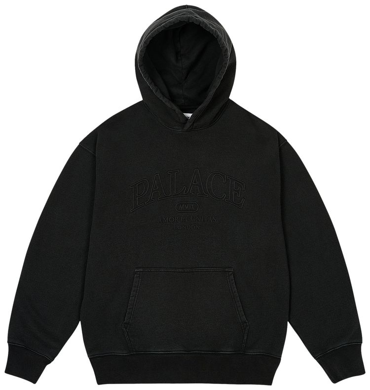 Palace Unitas Pigment Wash Hood Black