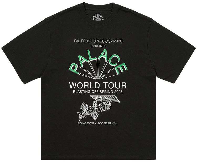 Palace World Tour T Shirt Black