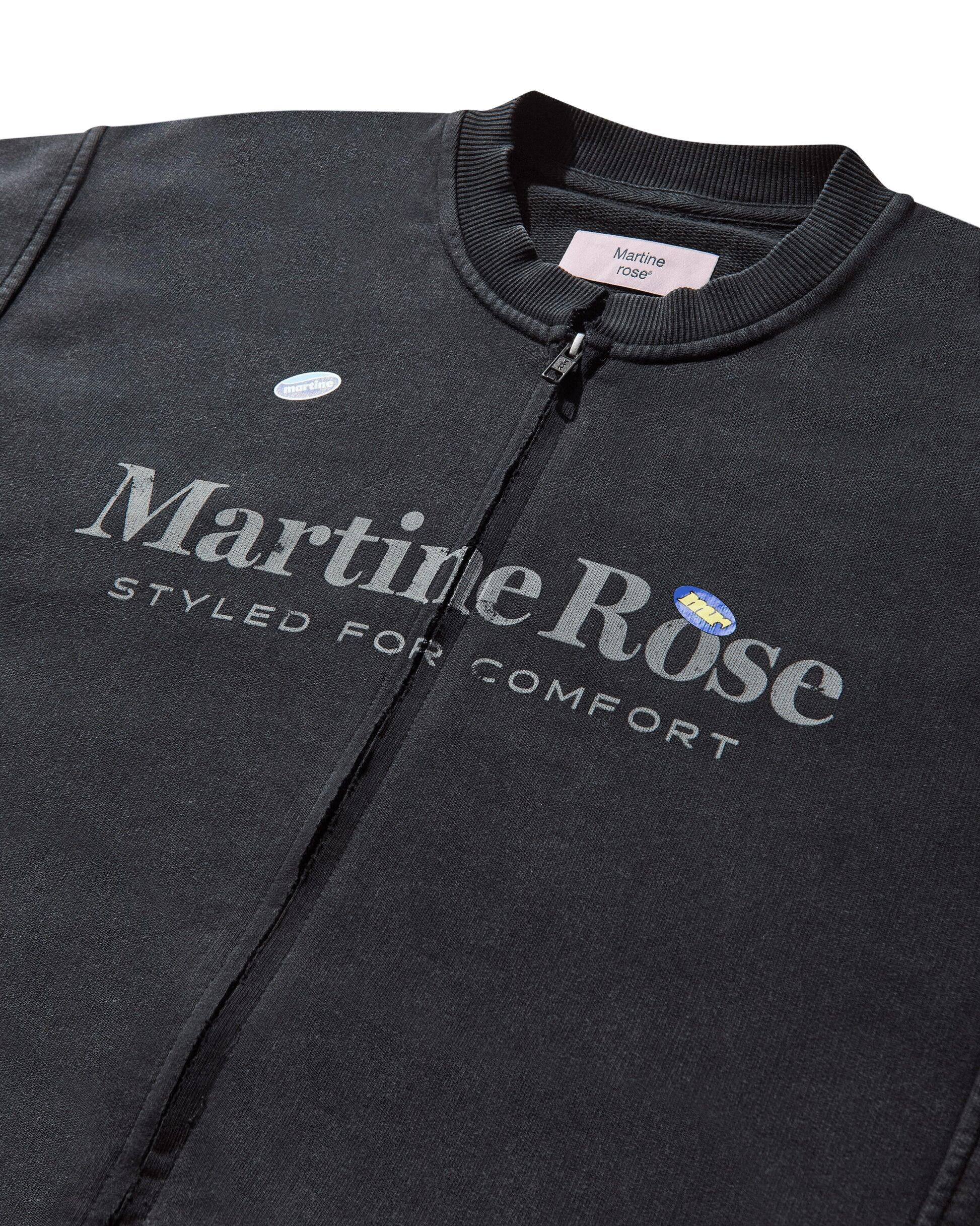 Buy Martine Rose Zip Up Crew 'Black Washed/Black' - 642JS02002L
