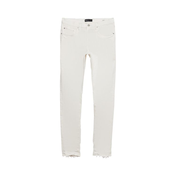 PURPLE BRAND Low Rise Skinny Jeans Optic White