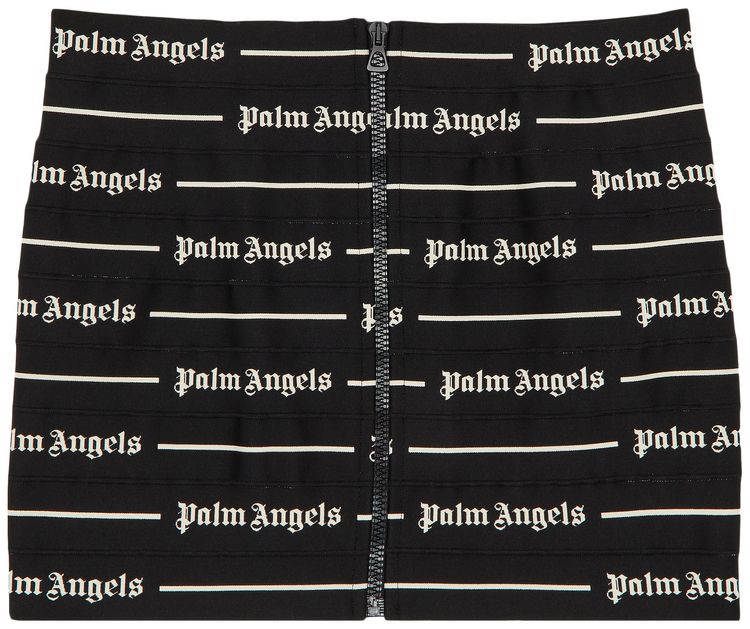 Palm Angels Classic Logo Tape Mini Skirt BlackOff White