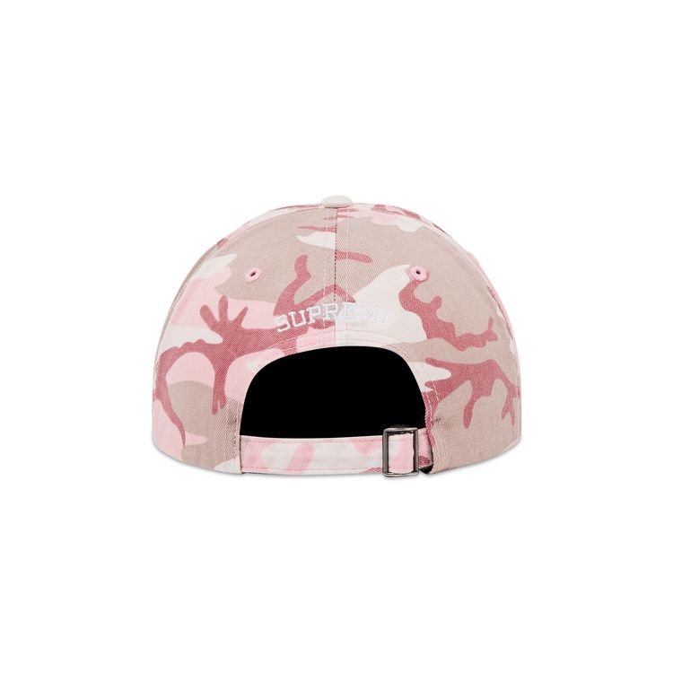 Supreme Pigment Coated S Logo 6 Panel Pink Camo