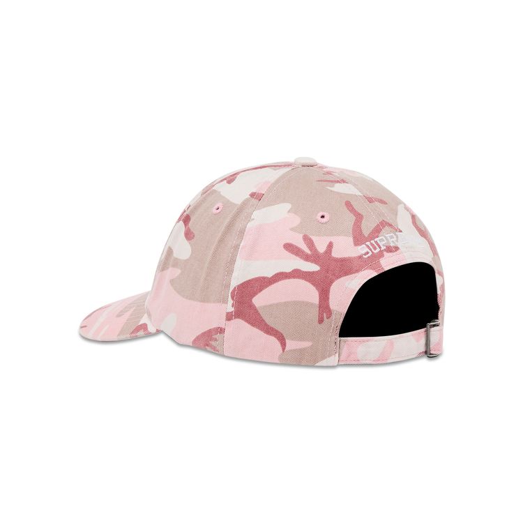Supreme Pigment Coated S Logo 6 Panel Pink Camo