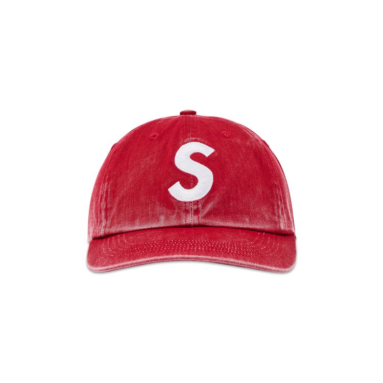 Supreme Pigment Coated S Logo 6 Panel Red