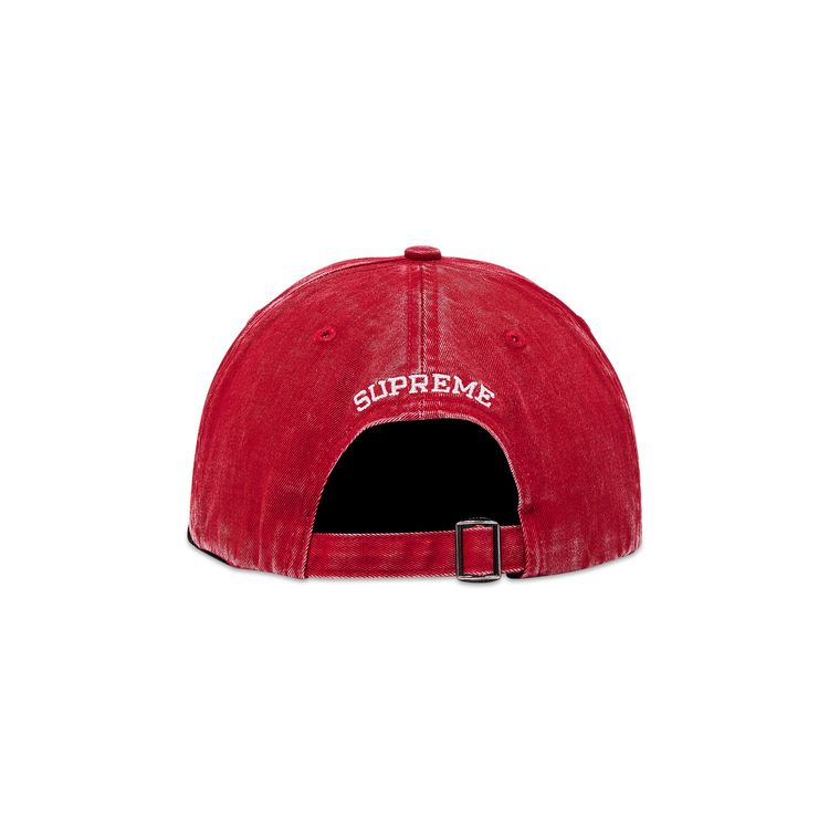 Supreme Pigment Coated S Logo 6 Panel Red