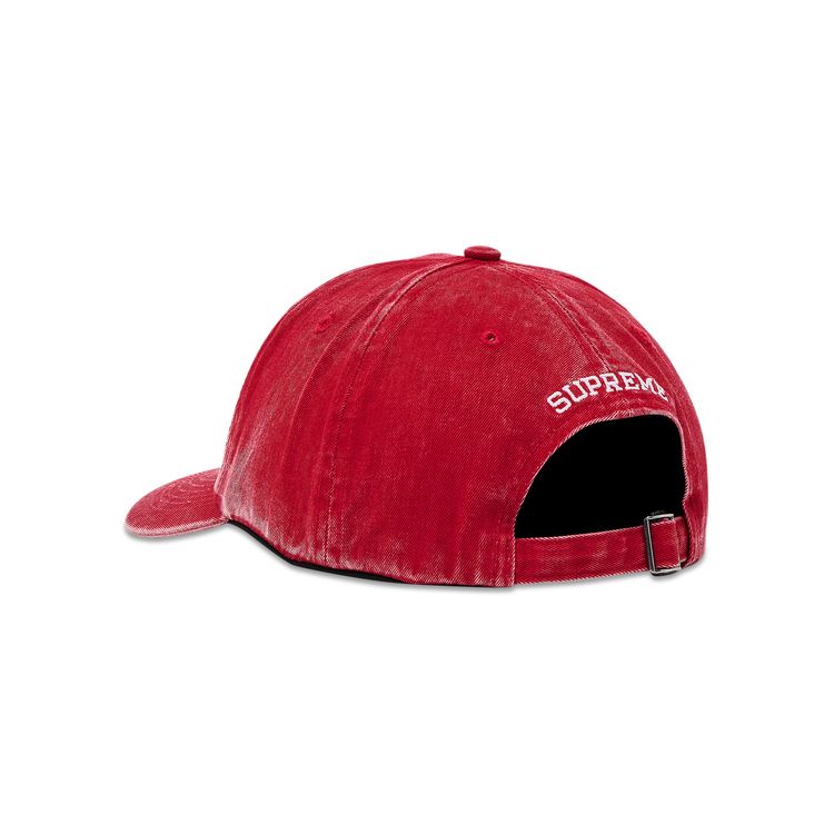 Supreme Pigment Coated S Logo 6 Panel Red