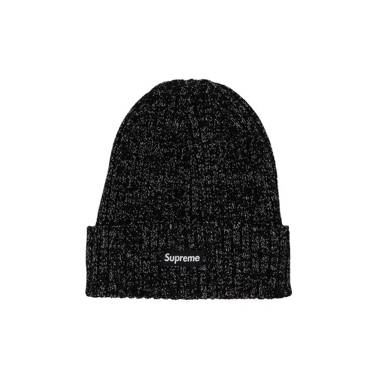Supreme Overdyed Beanie Metallic Black