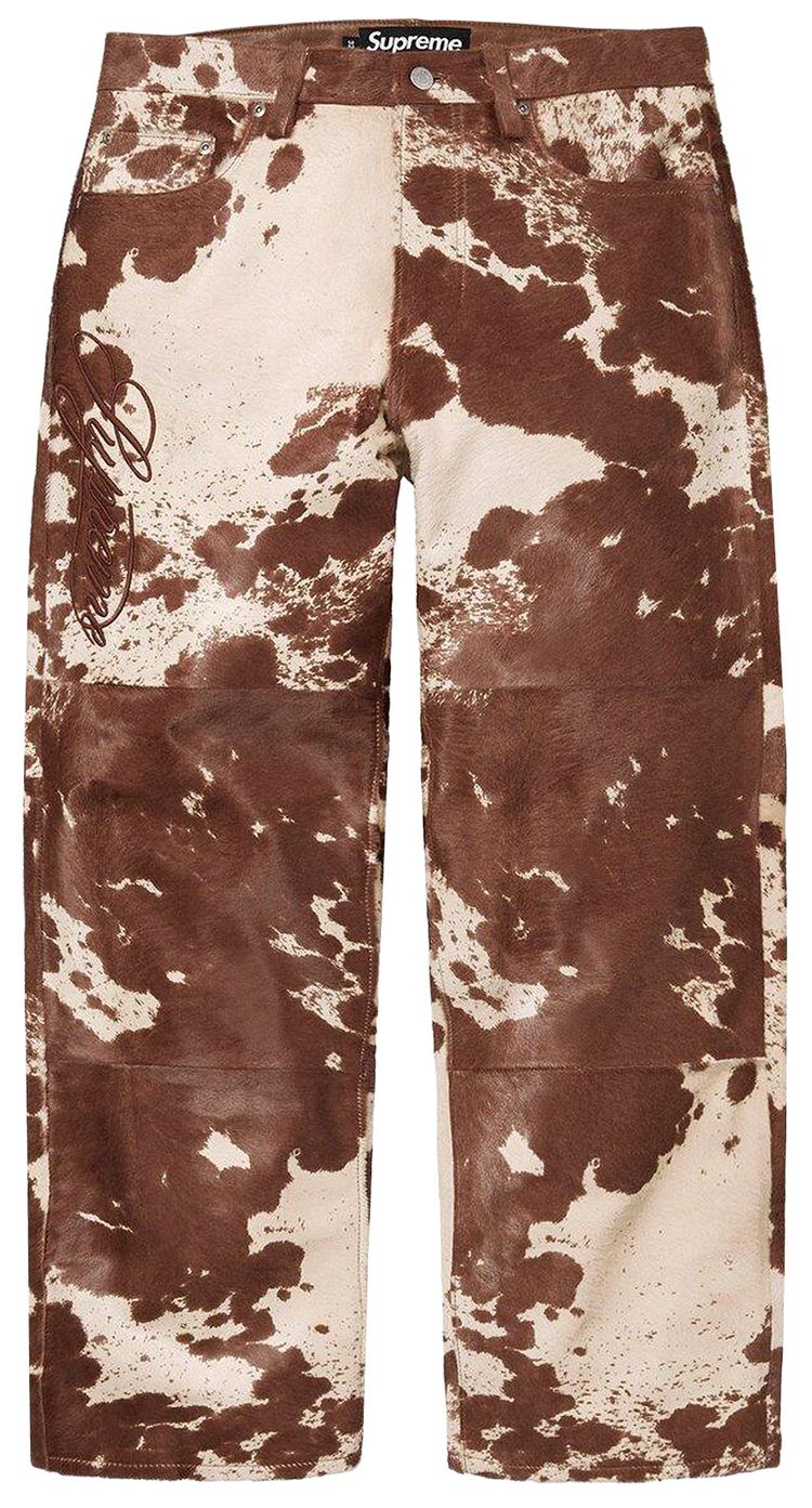Supreme Ponyhair Loose Fit 5 Pocket Jean Cow