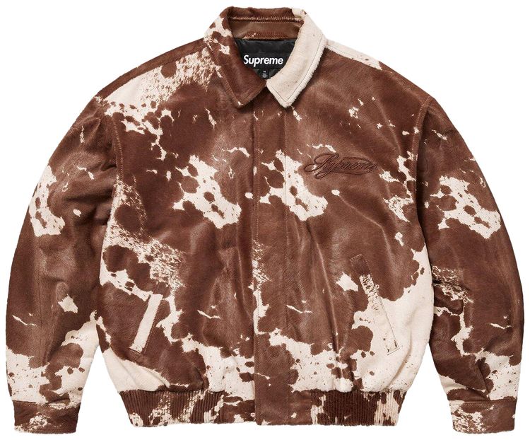 Supreme Ponyhair Varsity Jacket Cow