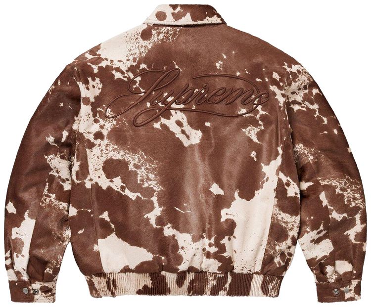 Supreme Ponyhair Varsity Jacket Cow