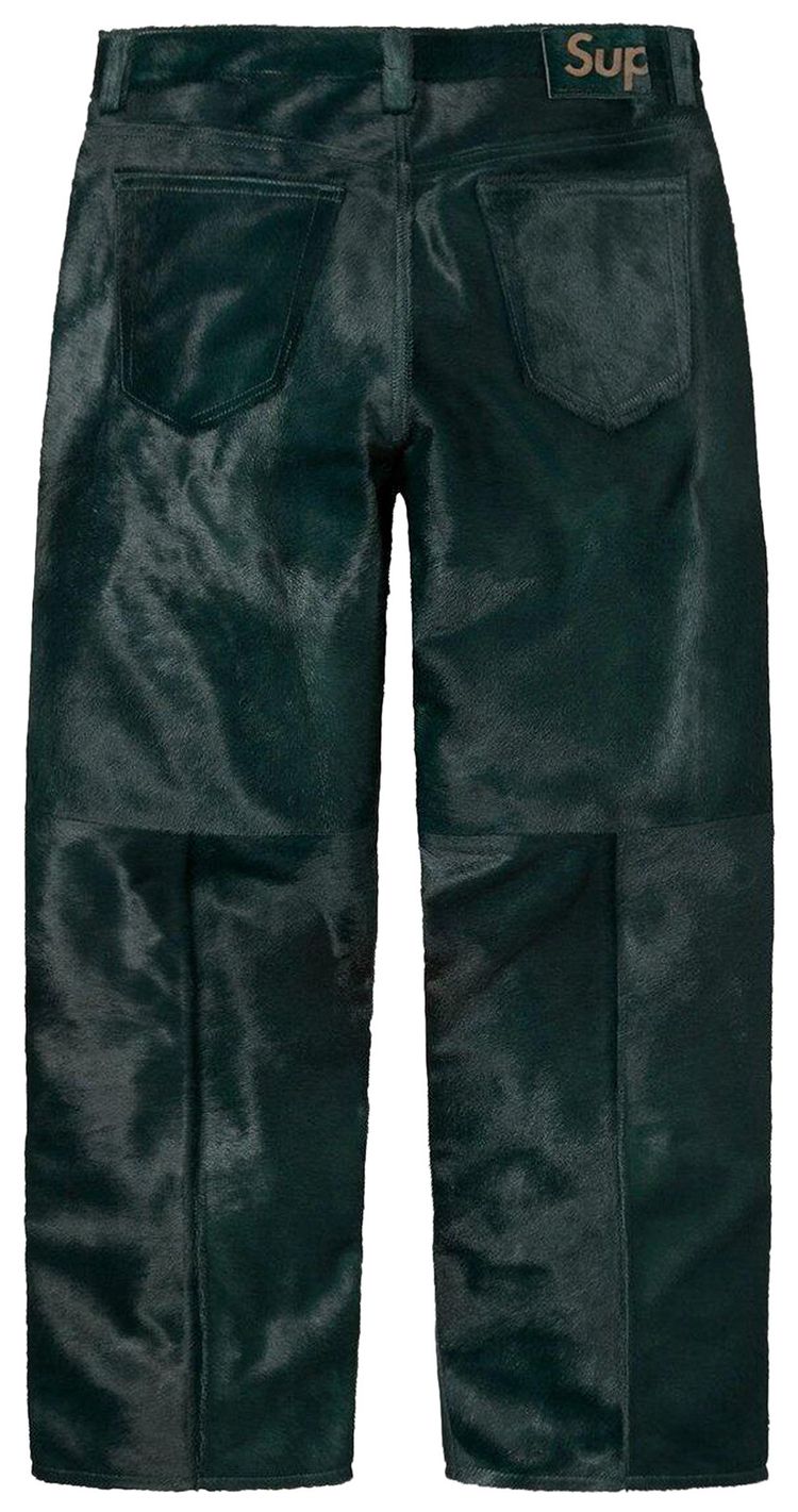 Supreme Ponyhair Loose Fit 5 Pocket Jean Green