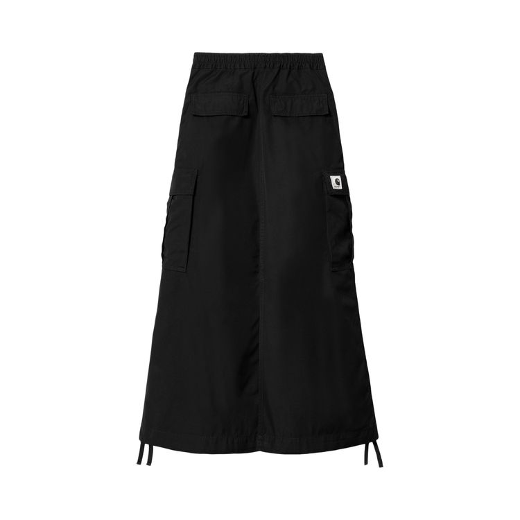 Carhartt WIP Long Cargo Skirt Black Rinsed