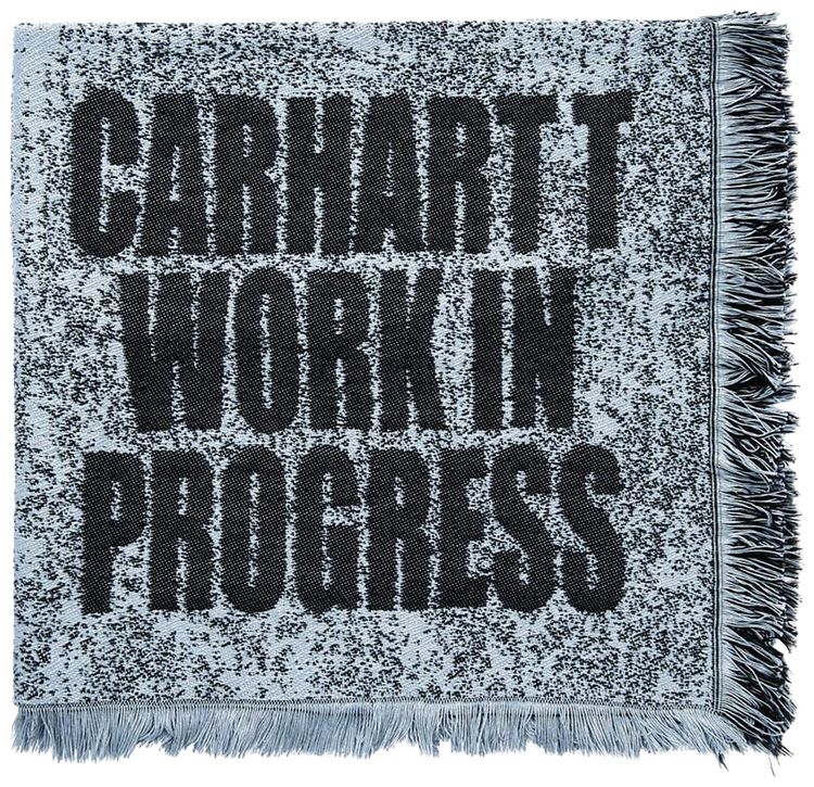 Carhartt WIP Chrysanthemum Woven Blanket Misty SkyBlack