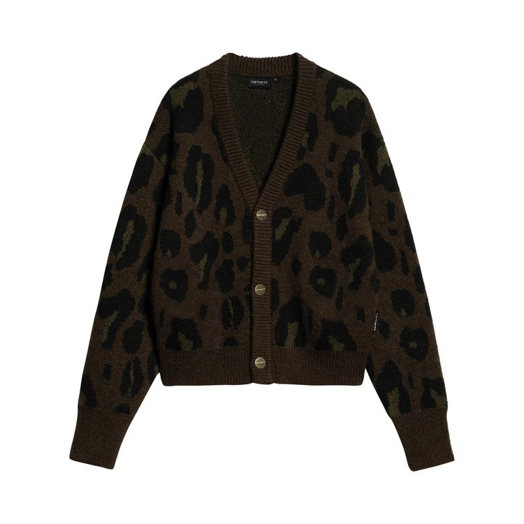 Carhartt WIP Merton Cardigan Camo Leo JacquardTamarind