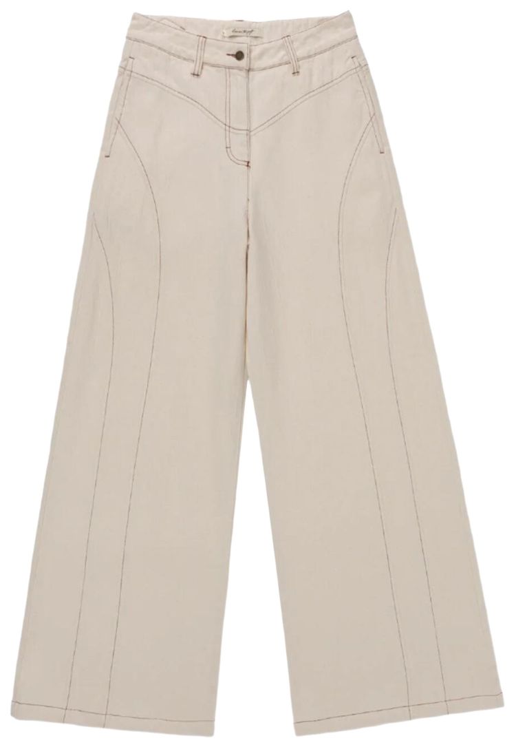 Honor The Gift Tailored Curved Pant Cream