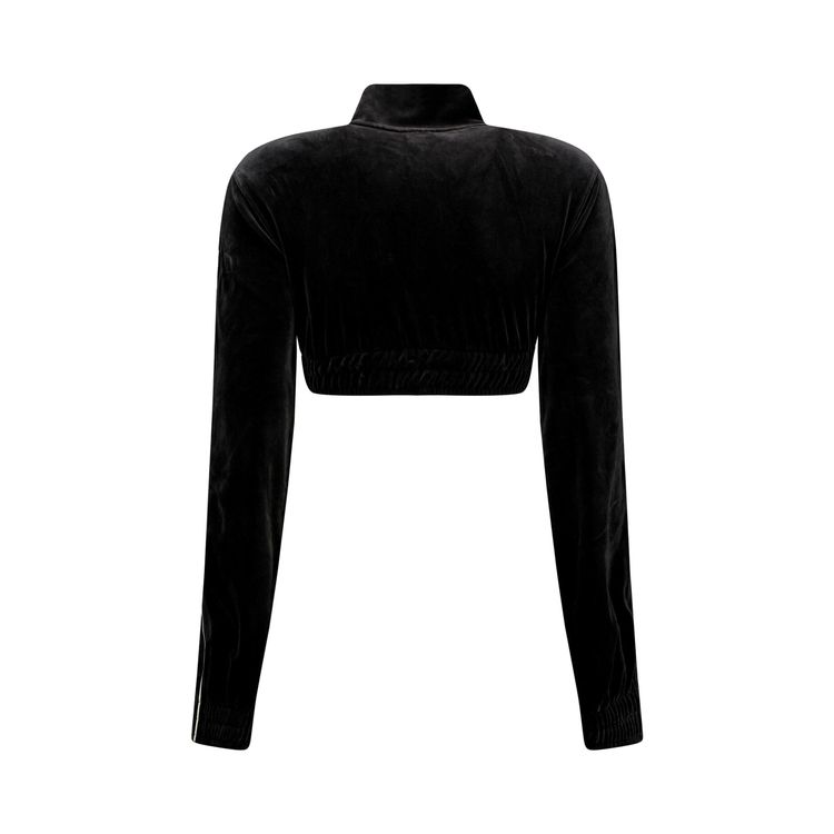 Nike Cropped Velour Full Zip Top BlackSail