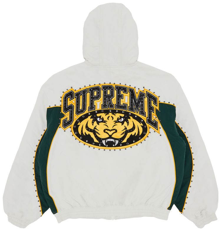 Supreme Studded Stadium Jacket White