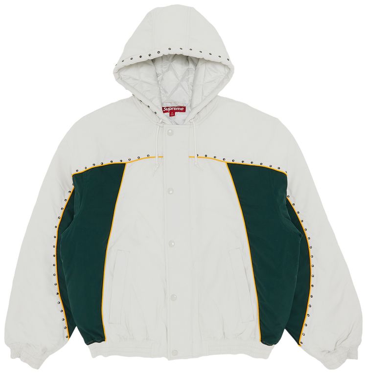 Supreme Studded Stadium Jacket White