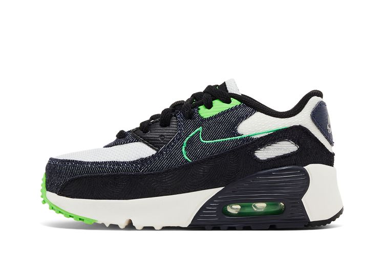 Nike Air Max 90 Leather SE TD Black Scream Green