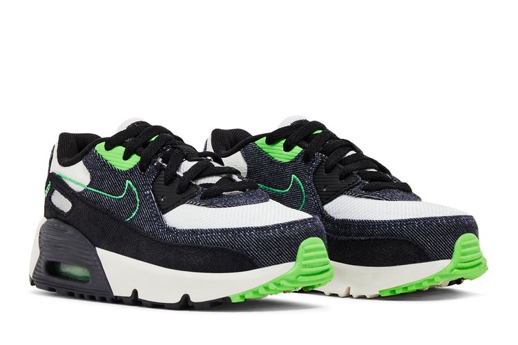 Nike Air Max 90 Leather SE TD Black Scream Green