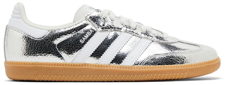 Wmns Samba OG Silver Metallic Cracked Leather