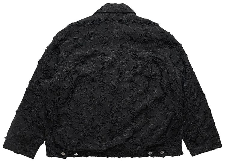 Song for the Mute Distressed Zip Up Jacket Black
