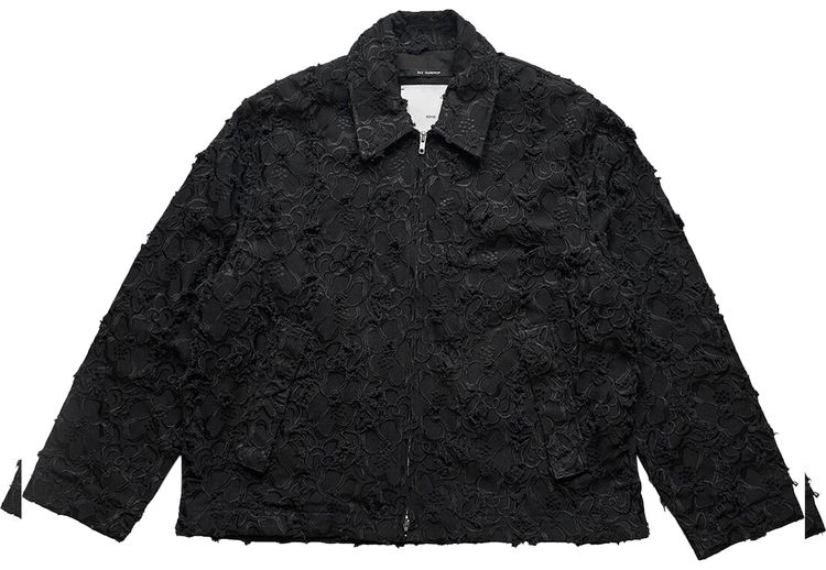 Song for the Mute Distressed Zip Up Jacket Black