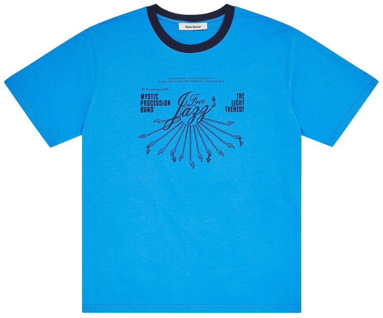 Wales Bonner Saturn T Shirt Blue