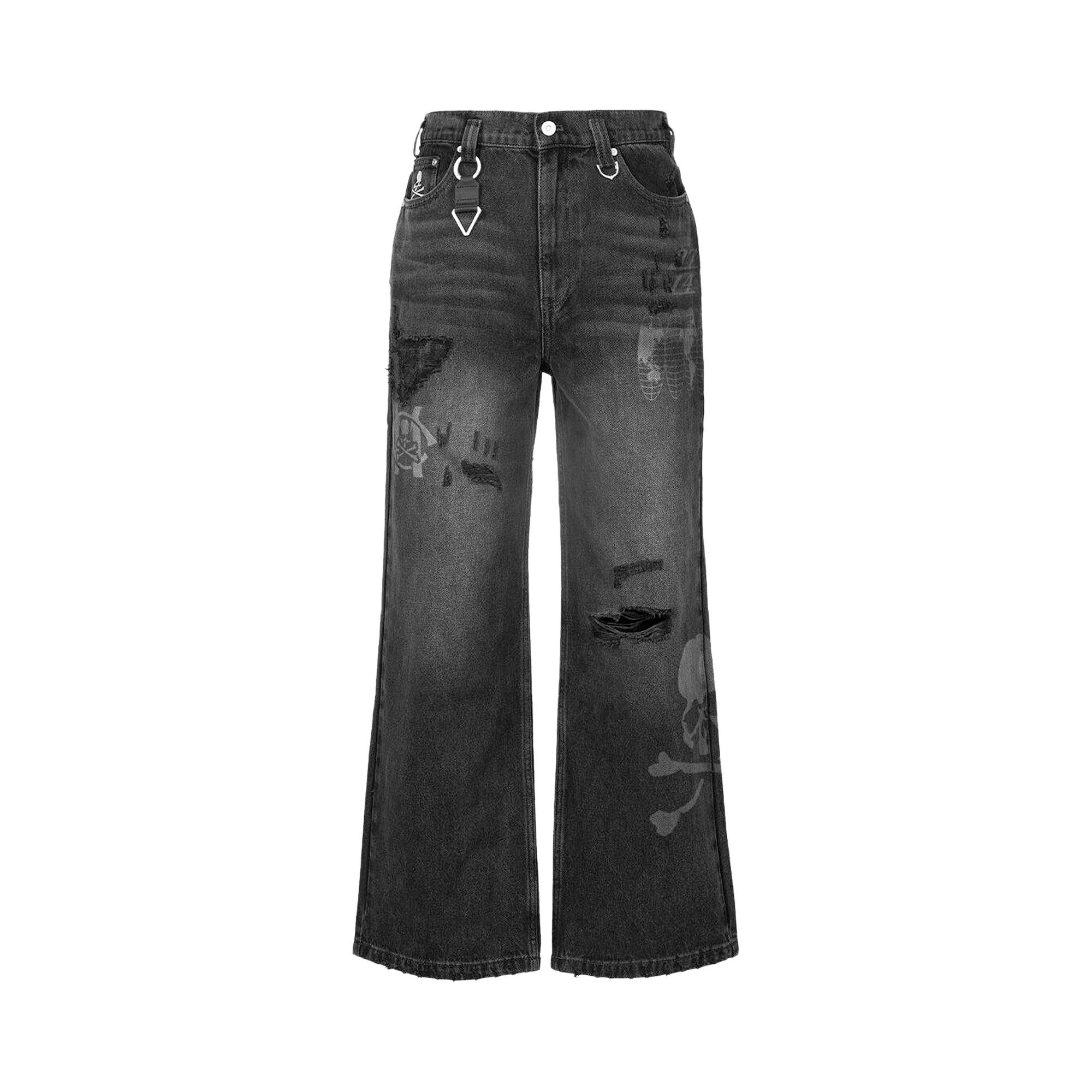 Buy Mastermind Japan x C2H4 Totem Laser Jeans 'Faded Black