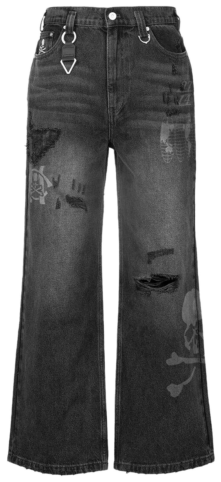 Mastermind Japan x C2H4 Totem Laser Jeans Faded Black