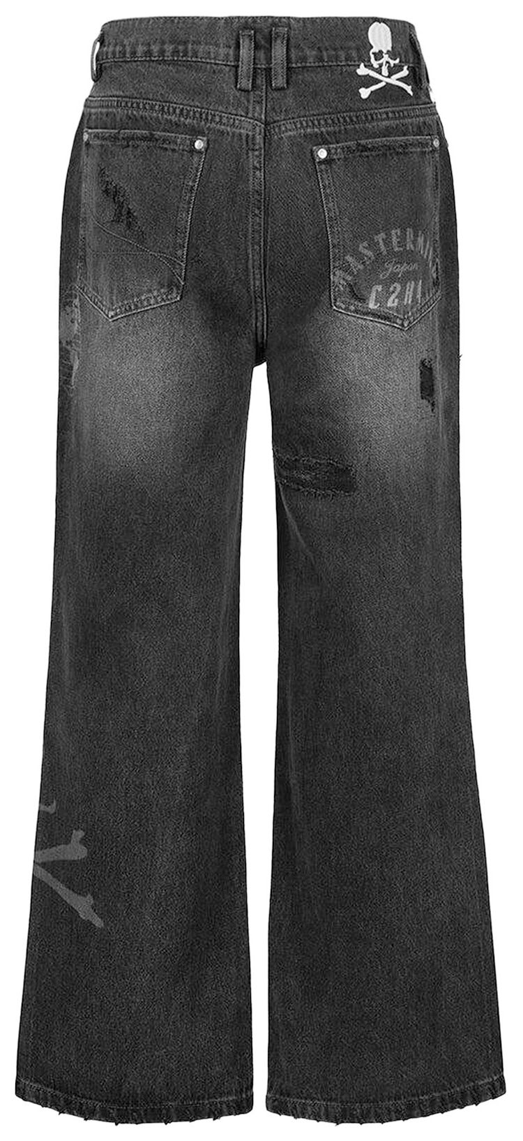 Mastermind Japan x C2H4 Totem Laser Jeans Faded Black