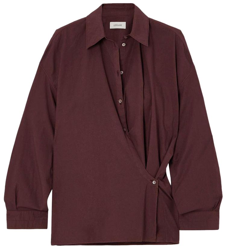 Lemaire Twisted Denim Shirt Espresso