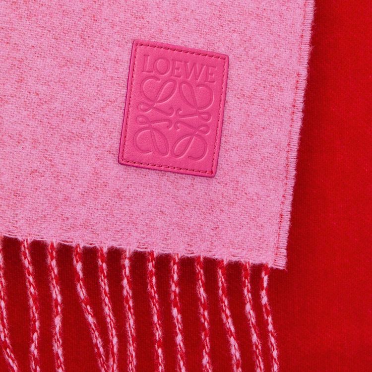 Loewe Logo Scarf PinkRed