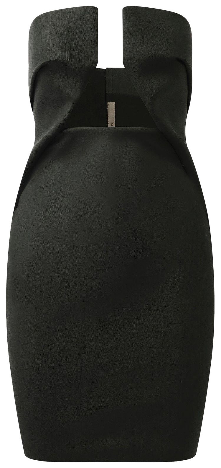 Rick Owens Stretch Denim Prong Mini Dress Black