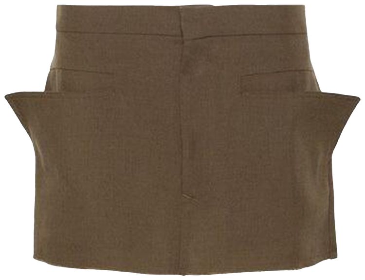 Rick Owens Cut Off Mini Skirt Forest