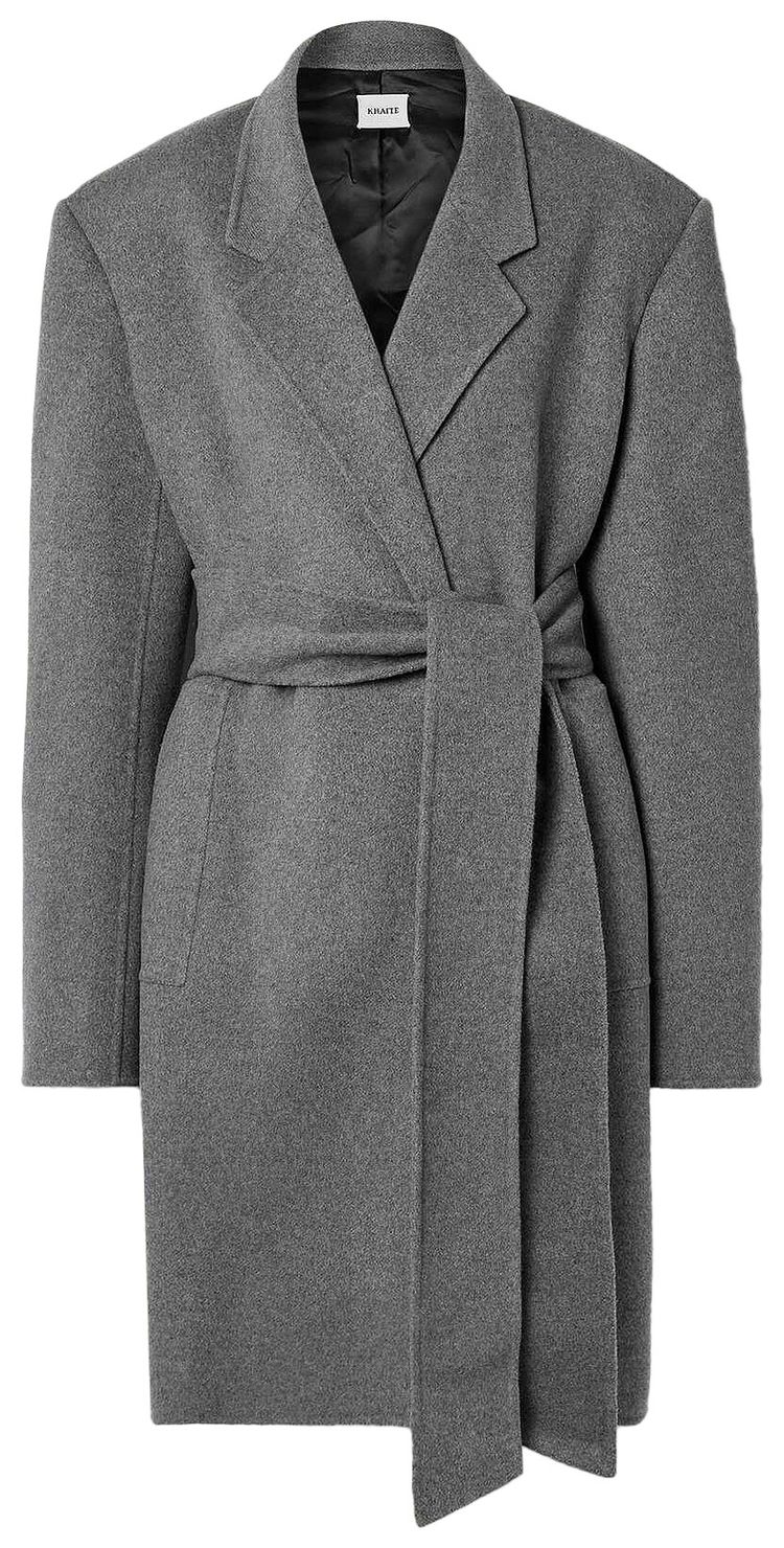 Khaite Annly Coat Grey Melange
