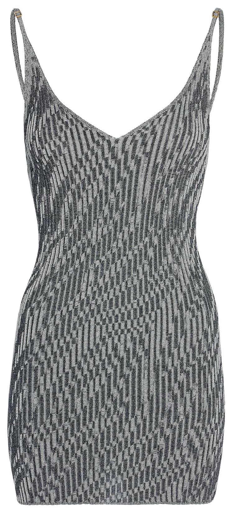 Jacquemus Knit Mini Tank Dress Zebra