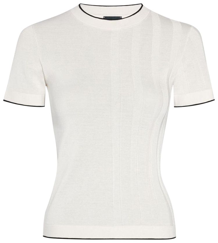 Jacquemus Knit Short Sleeve T Shirt Off White