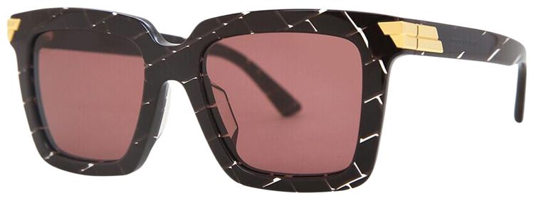 Bottega Veneta Square Sunglasses BurgundyPink